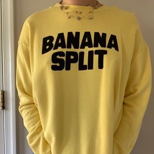 ZARA banana split crew neck